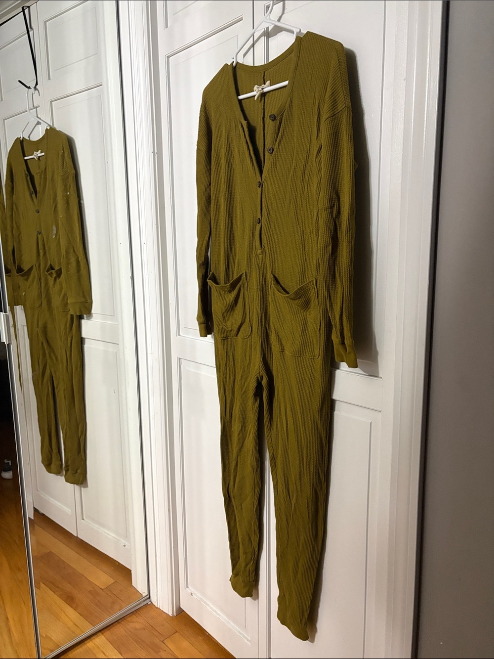✨ MADEWELL ✨ Long Sleeve Thermal Button Up Onesie Pajamas Or Loungewear Size XS - Picture 5 of 6